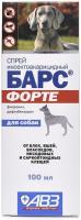 Барс Форте спрей для собак, инсектоакарицидный