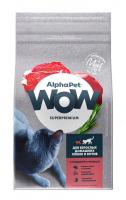 AlphaPet WOW корм для домашних кошек, c говядиной и печенью