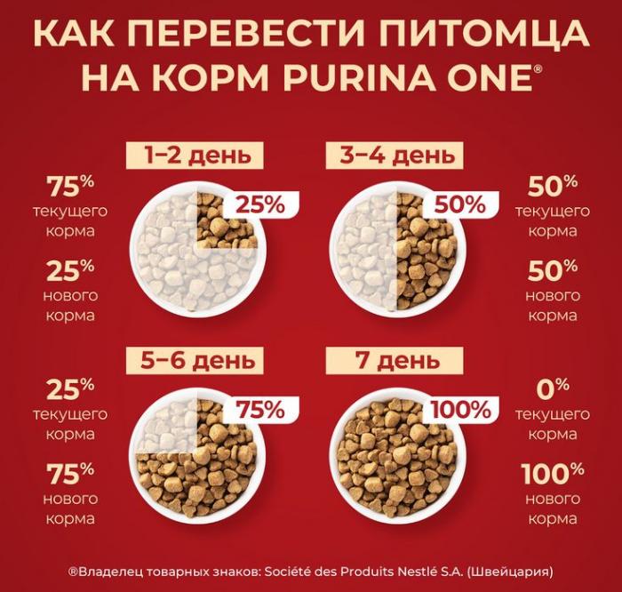 Сухой корм Purina ONE® МИНИ Здоровый вес для собак мелких пород, склонных к набору веса, с высоким содержанием индейки и с рисом