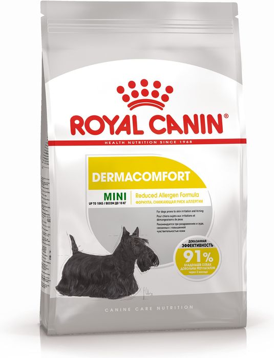 Royal Canin Mini Dermacomfort сухой корм для собак мелких пород с раздраженной и зудящей кожей