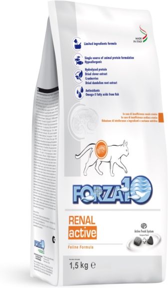 Forza 10 корм для взрослых кошек всех пород с заболеваниями почек, рыба